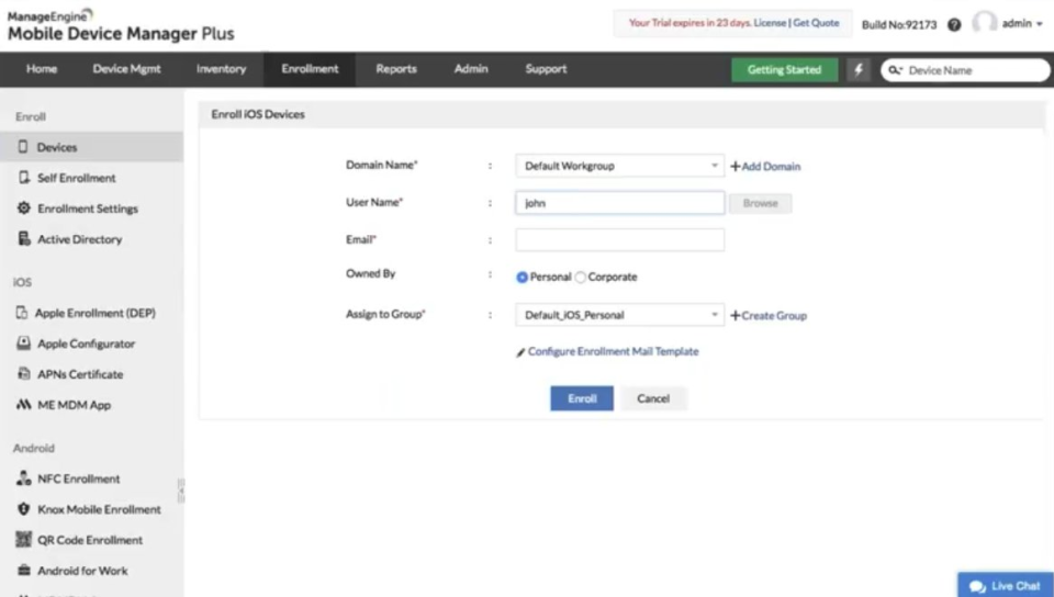 ManageEngine Mobile Device Manager Plus ПО