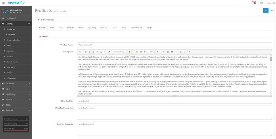 OpenCart ПО