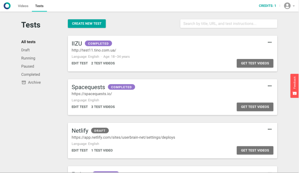Userbrain характеристики