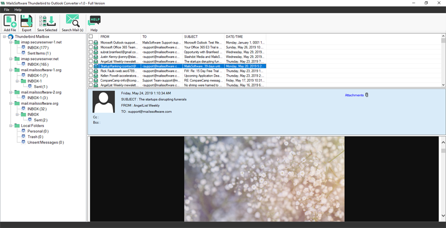 MailsSoftware Thunderbird to Outlook Converter программа