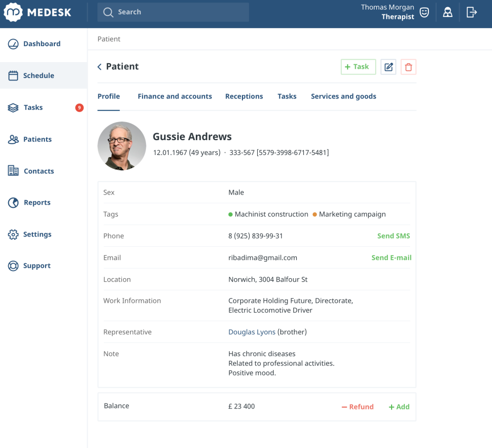 Medesk характеристики