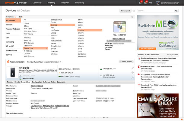 Spiceworks Network Monitor программа