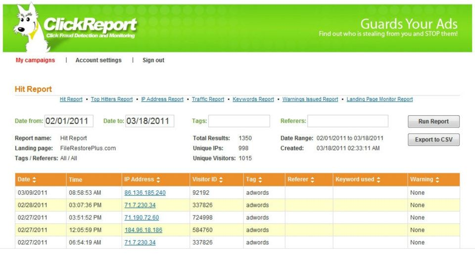 ClickReport ПО