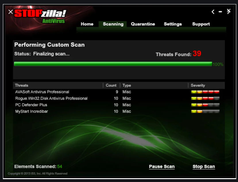 STOPzilla AntiVirus характеристики