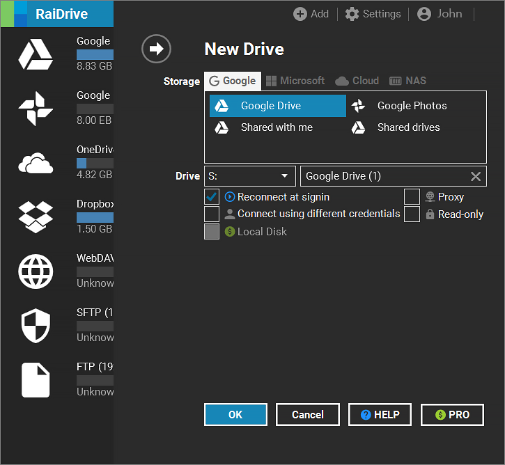 RaiDrive ПО