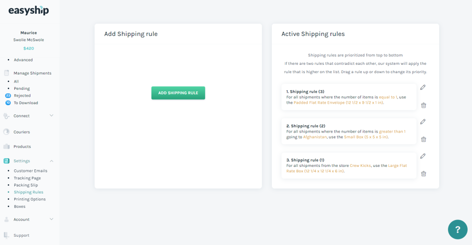 Easyship ПО