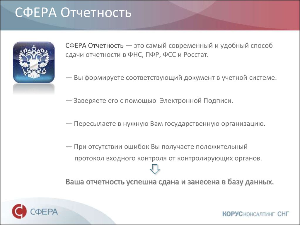 Электронная отчётность СФЕРА программа