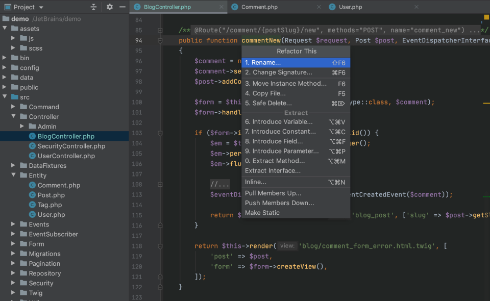 PhpStorm сравнение