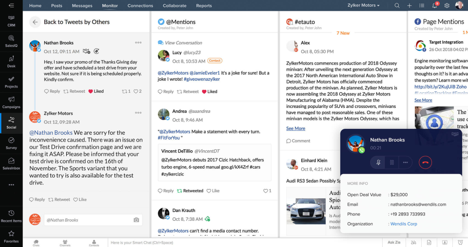 Zoho CRM Plus характеристики