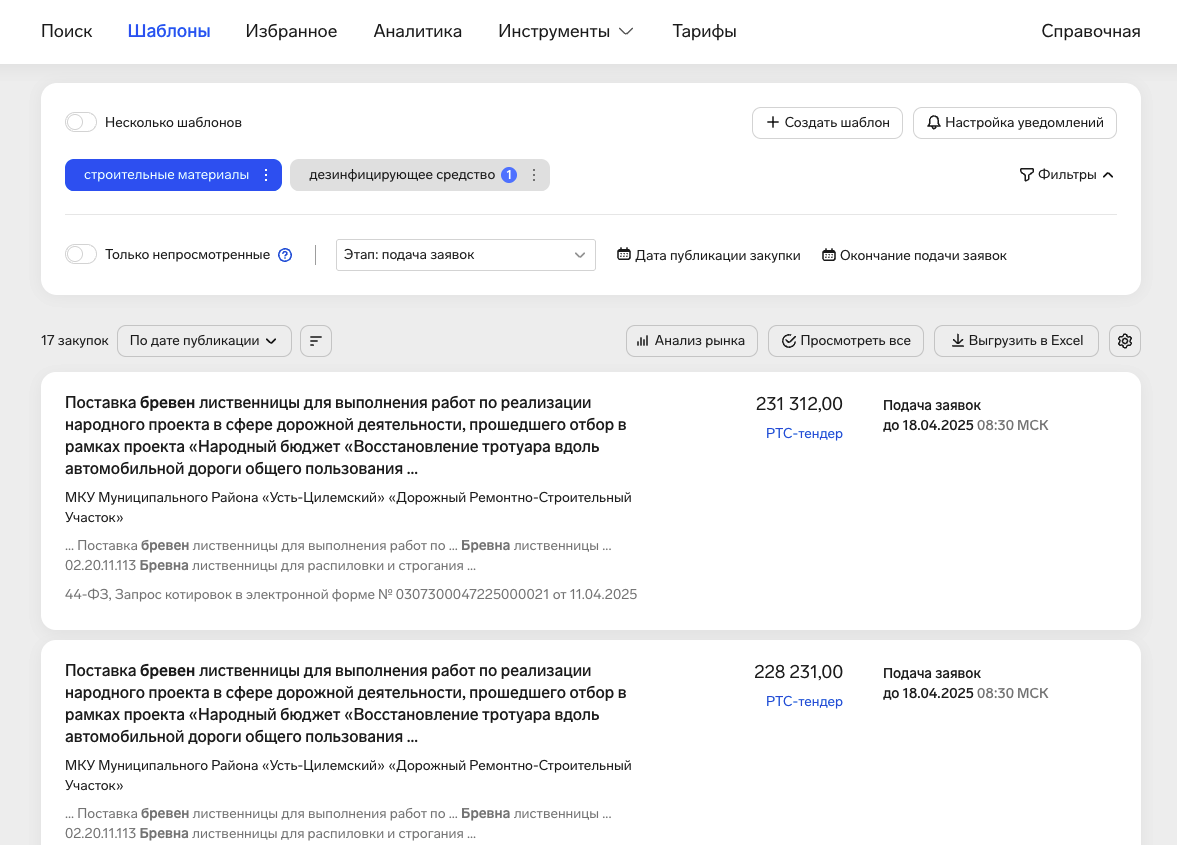 Контур.Закупки характеристики