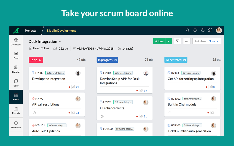 Zoho Sprints характеристики