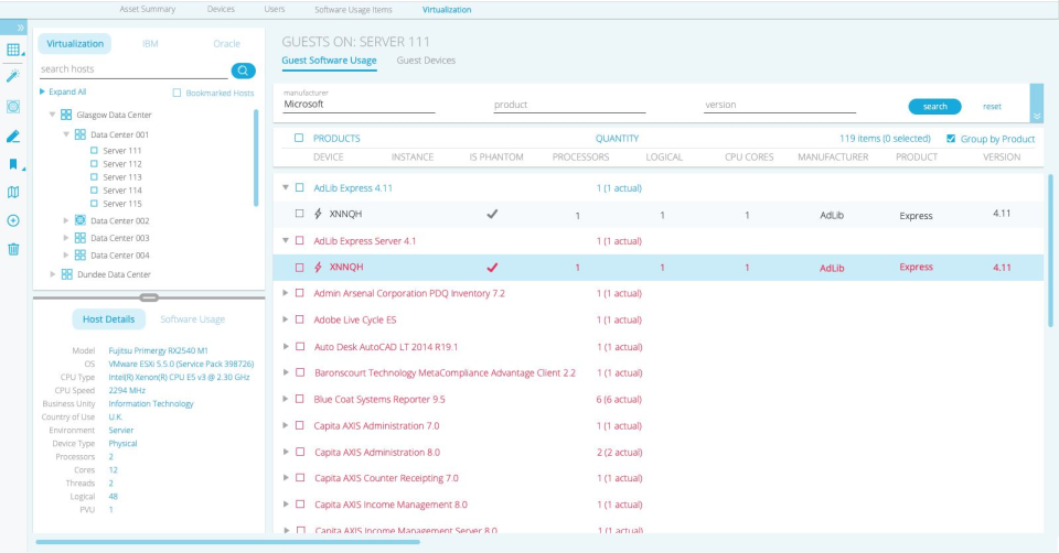 License Dashboard сравнение