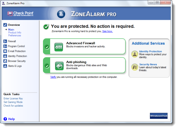 ZoneAlarm Pro
