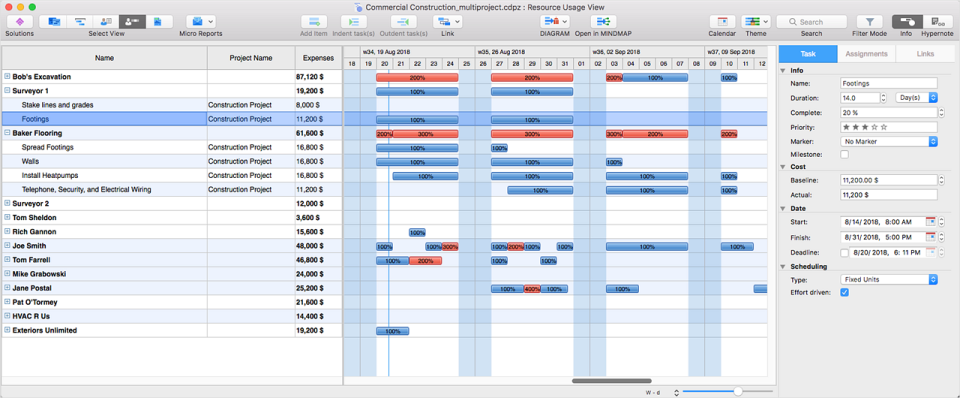 ConceptDraw Project характеристики