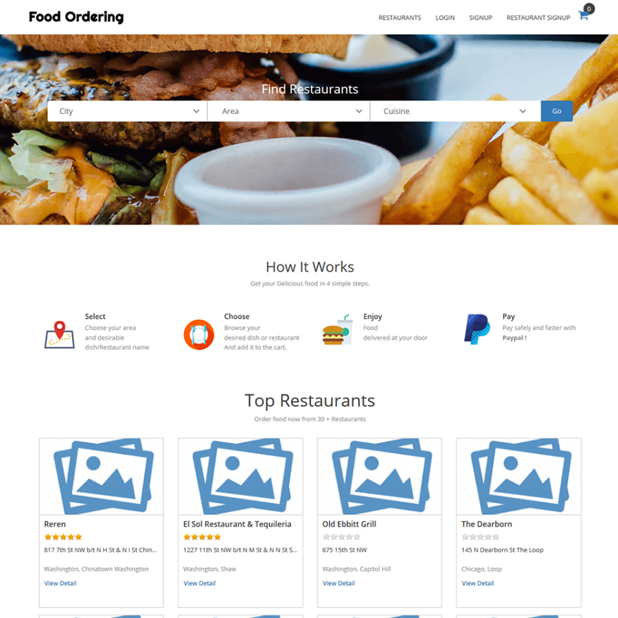 Food Ordering программа