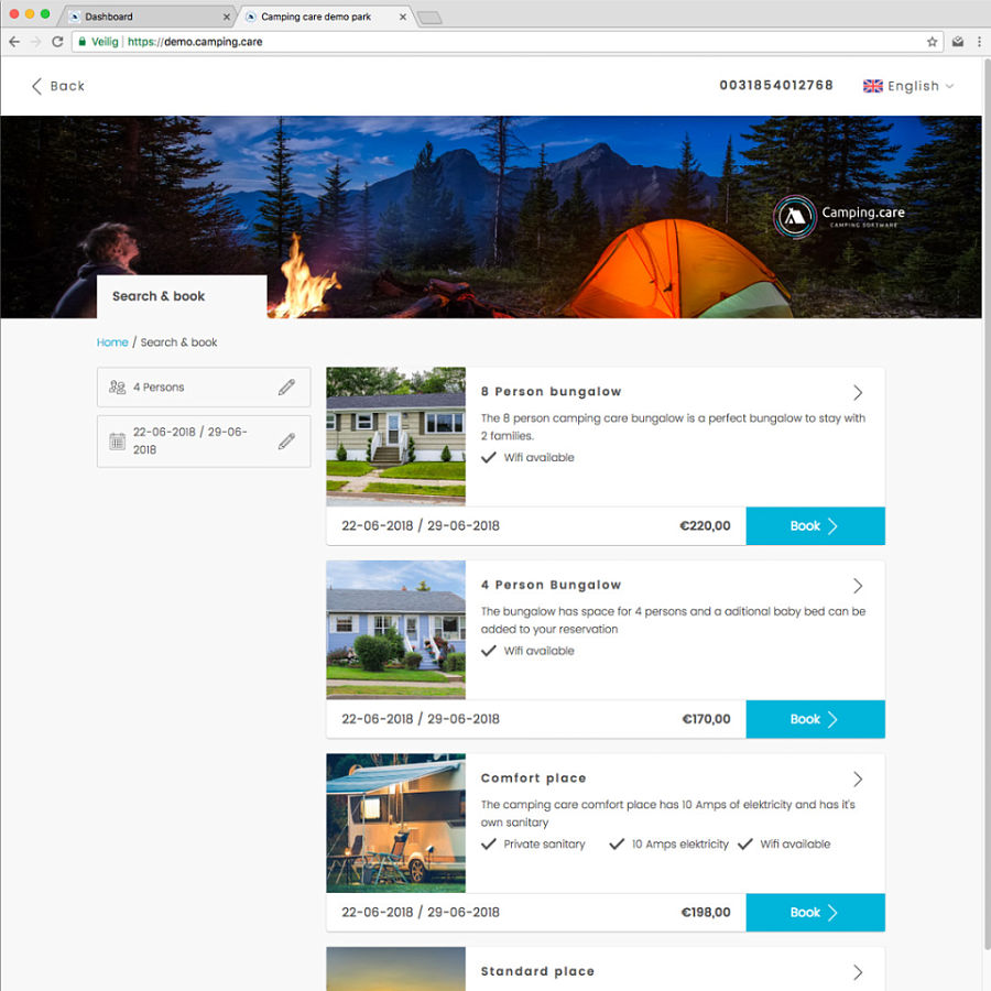 Camping.care подбор
