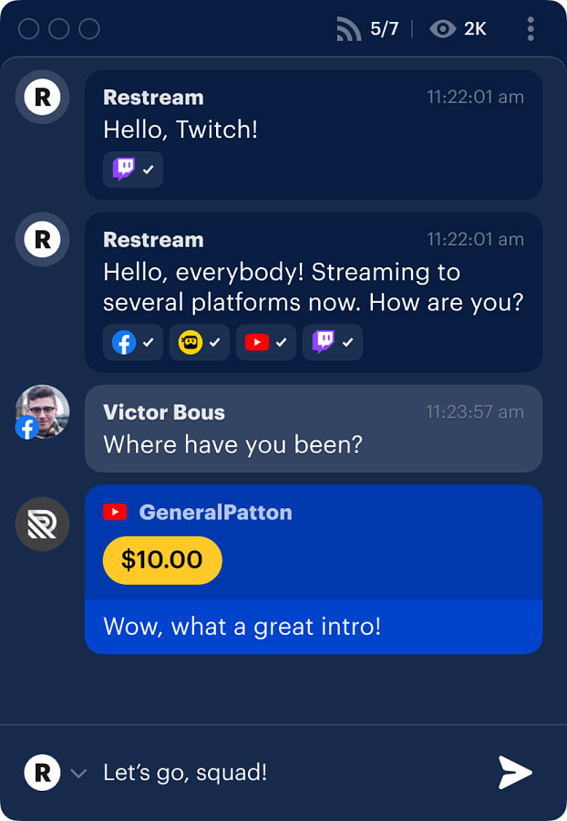 Restream ПО