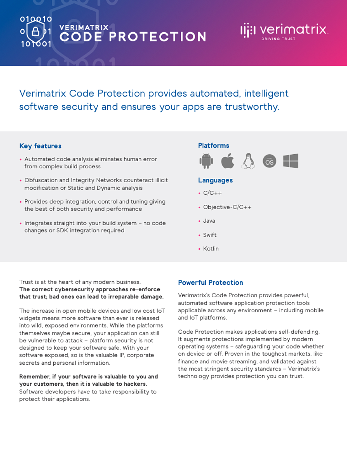Verimatrix Software Shielding