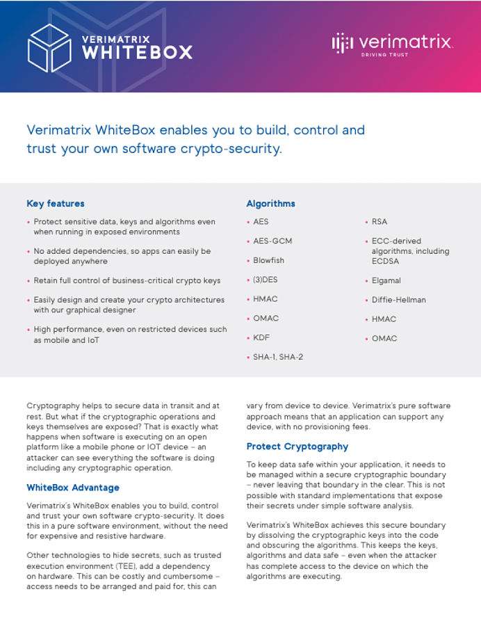 Verimatrix Software Shielding характеристики