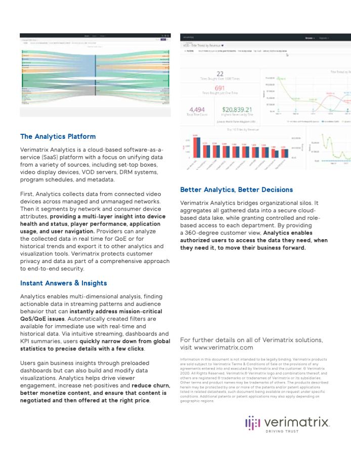 Verimatrix Analytics программа