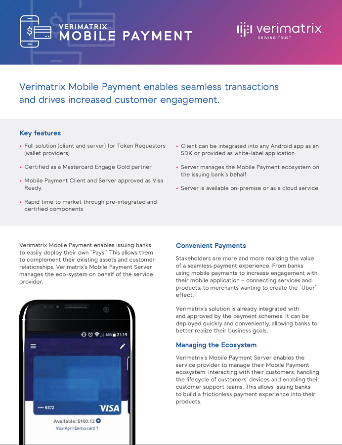 Verimatrix Mobile Payment отзывы