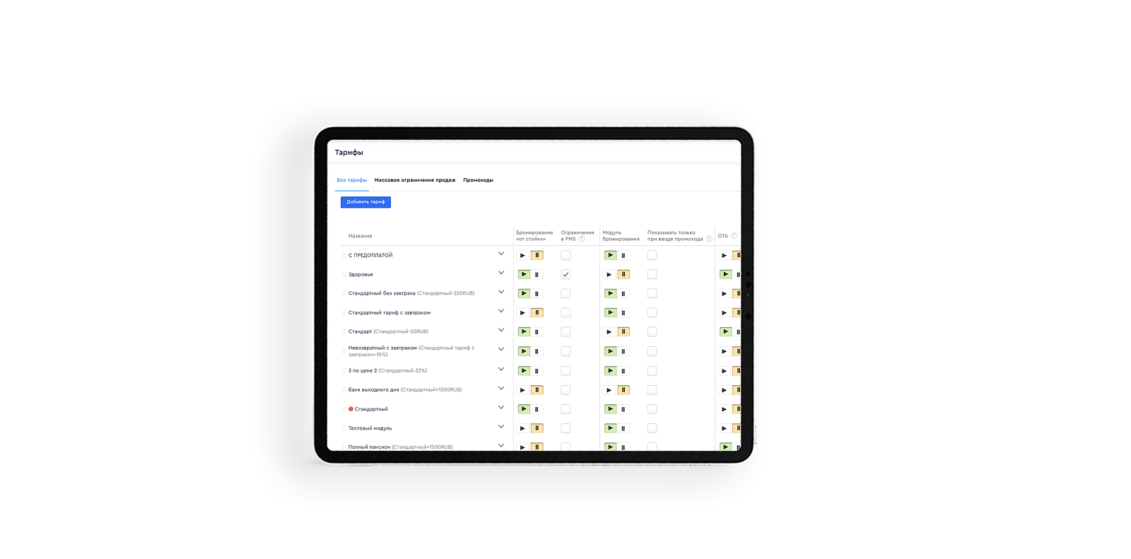 Channel manager Bnovo характеристики