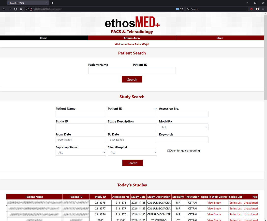 EthosMed PACS & Teleradiology программа