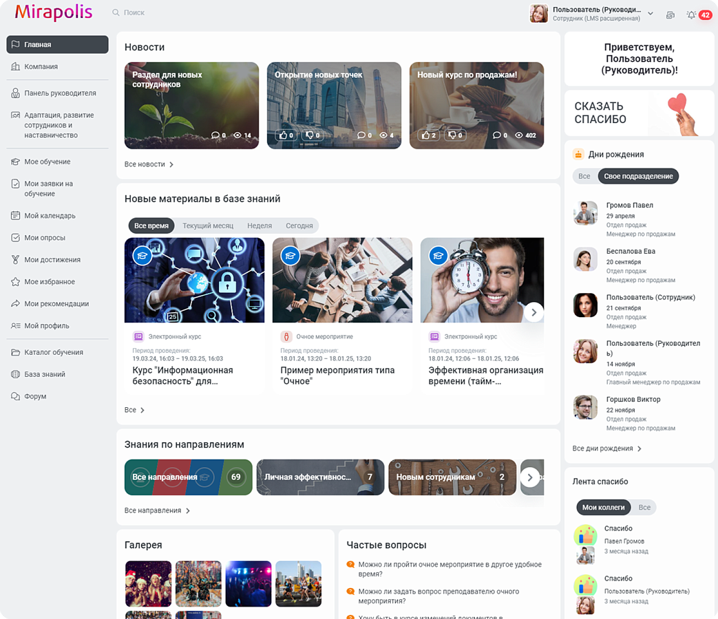 Mirapolis LMS характеристики