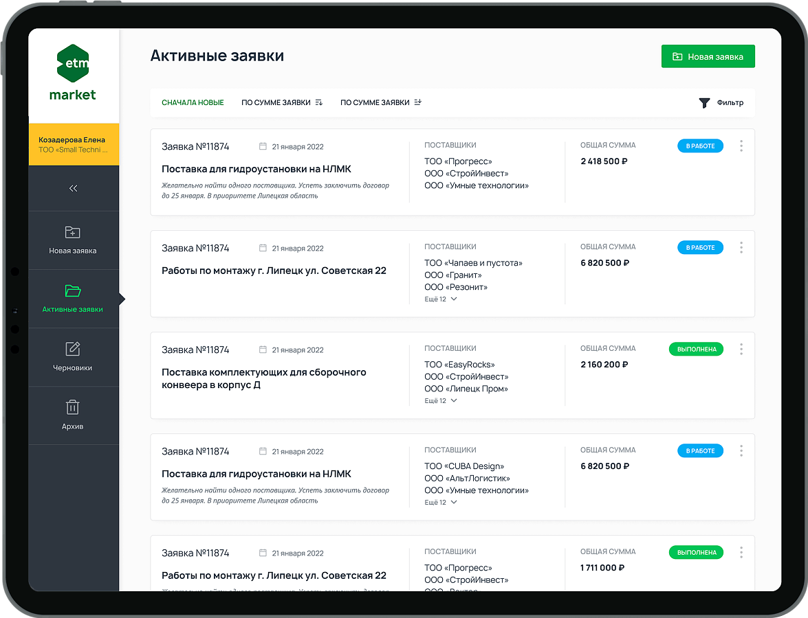 etm Market программа