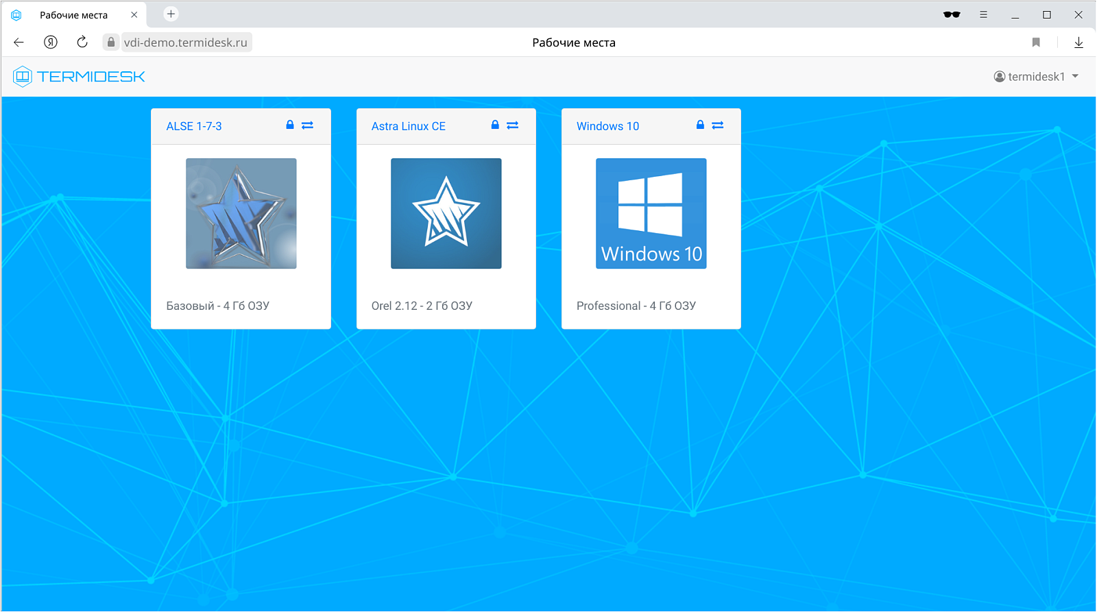 Termidesk характеристики