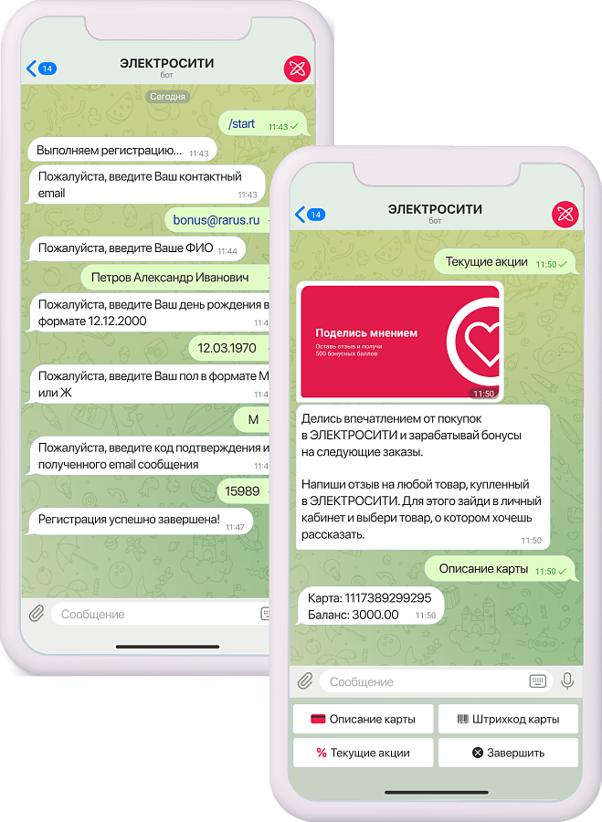 1С-Рарус Программа лояльности подбор