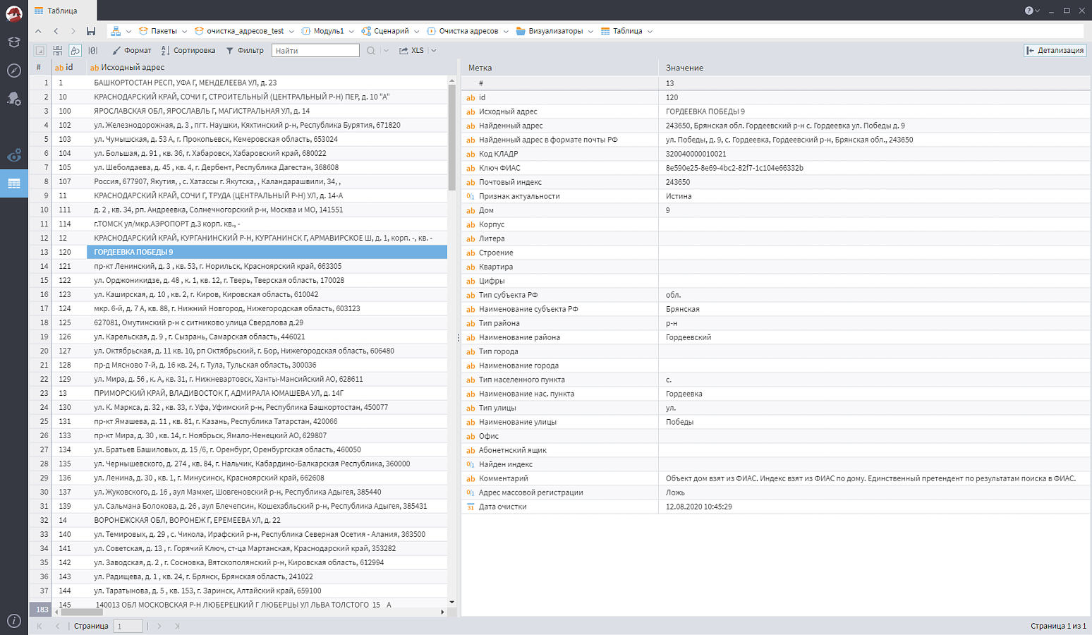 Loginom Data Quality характеристики
