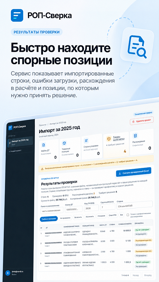 РОП-Сверка характеристики