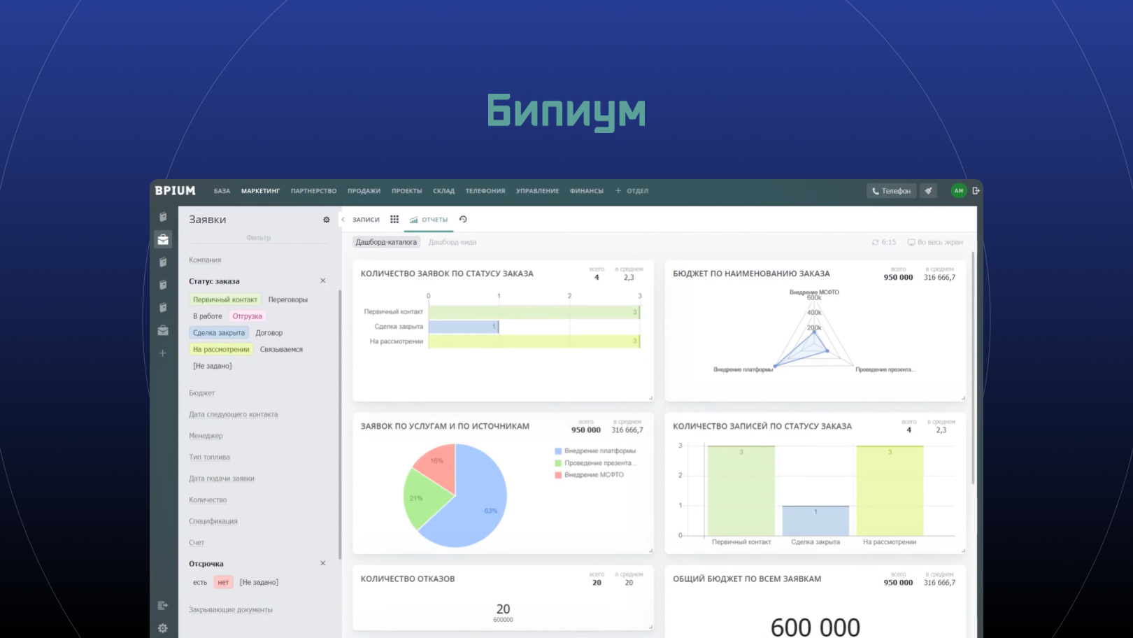 Интерфейс BPium