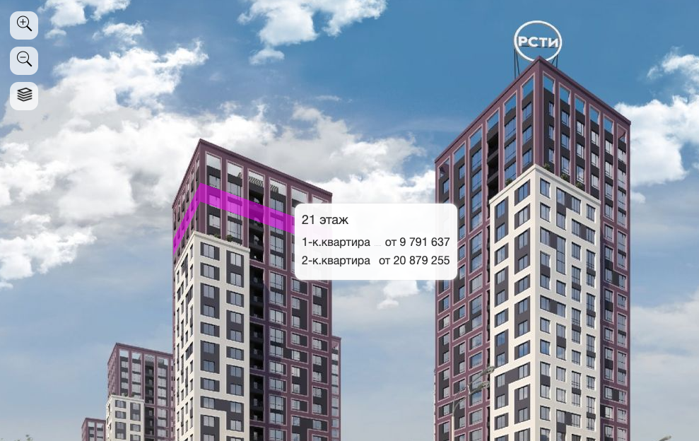 Интерактивные фасады для презентации недвижимости клиентам в JokerCRM