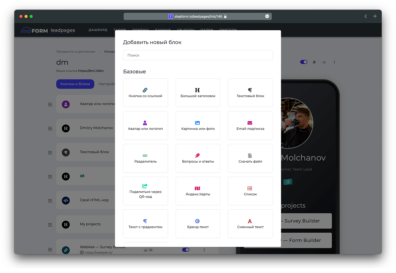 stepFORM LeadPages характеристики